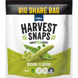 Photo of Harvest Snaps Baked Pea Crisps Wasabi Flavour