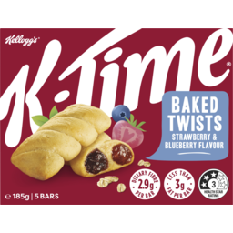 Photo of Kelloggs K-Time Baked Twists Strawberry & Blueberry Flavour