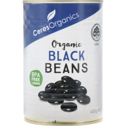 Photo of Ceres Organics Black Beans Can 400gm