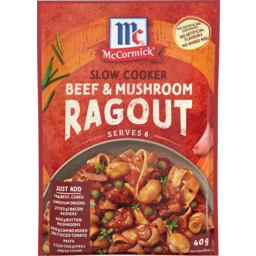 Photo of Mccormick Slow Cookers Beef & Mushroom Ragout Recipe Base