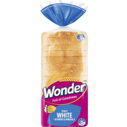Photo of Wonder White Wonder High Fibre, Vitamins & Minerals White Sliced Bread Toast 700g