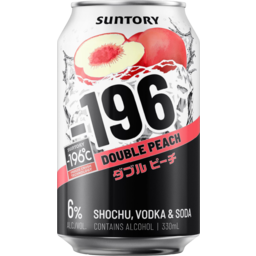 Photo of -196 Suntory Double Peach Vodka 6% Can 330ml