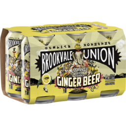 Photo of Brookvale Union Ginger Beer Citrusy Yuzu Can Pack 6x330ml