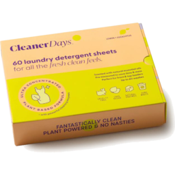 Photo of Cleaner Days Laundry Detergent Sheets Lemon Eucalyptus (60's)