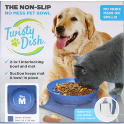 Photo of Rmd Twisty Dish Pet Bowl Blue Medium