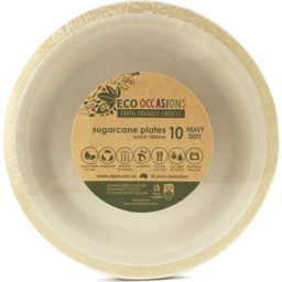 Photo of Sugarcane Plate Gold 180mm 10pk