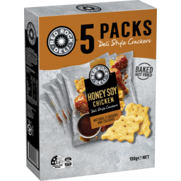 Photo of Red Rock Deli Deli Style Crackers Honey Soy Chicken 5 Pack