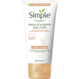 Photo of Simple Protect & Glow Face Mask Glow Clay Detox & Brighten 50ml