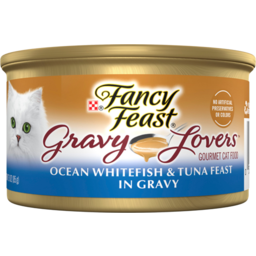Photo of Purina Fancy Feast Gravy Lovers Ocean Whitefish & Tuna Feast In Sauteed Seafood Flavour Gravy Cat Food