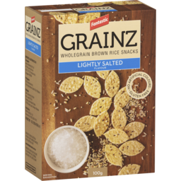 Photo of Fantastic Grainz Wholegrain Brown Rice Snacks Lightly Salted 100g