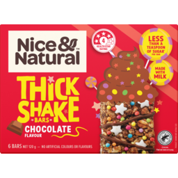 Photo of Nice&Natural Thick Shake Bars Chocolate 6pk 120g