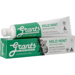 Photo of Grants Natural Toothpaste Mild Mint 110g