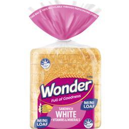 Photo of Wonder White Mini Loaf Vit&Min320gm