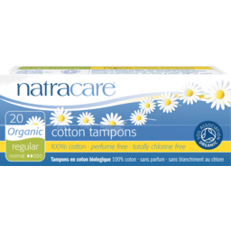 Photo of Natracare Organic Cotton Tampons Regular 20 Pack