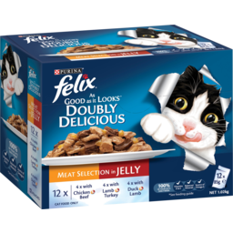 Photo of Purina Felix Meat Selection In Jelly Pouches Multipack Cat Food 12x85g