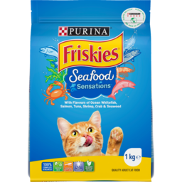 Photo of Purina Friskies Adult Seafood Sensations Dry Cat Food 1kg Bag