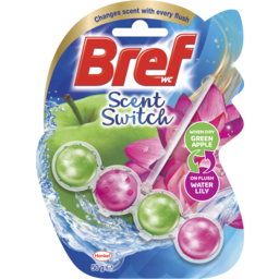 Photo of Bref Scent Switch Floral Apple/Water Lily, Toilet Cleaner 50g