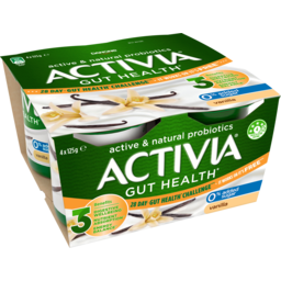 Photo of Danone Activia Probiotics Vanilla Yoghurt No Added Sugar 4x125g