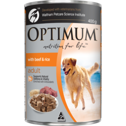 Photo of Optimum Adult With Beef & Rice Dog Food 400g