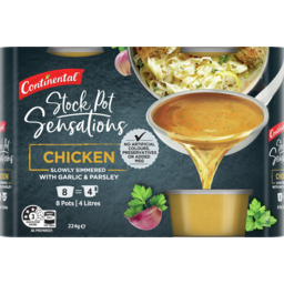 Photo of Continental Sensations Stock Pot Cooking Chicken Real Concentrated Chicken Stock 8 Pack 224g