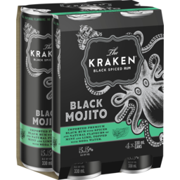 Photo of The Kraken Kraken Black Mojito 4 Pack Wrap 330ml