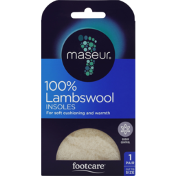 Photo of Footcare Maseur 100% Lambswool Insoles Single Pair