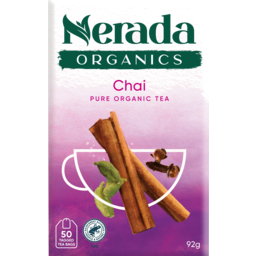 Photo of Nerada Organics Chai Tea Cup Bags 50 Pack 92g