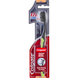 Photo of Colgate Slimmer Bristles With Charcoal Slim Soft Toothbrush Single