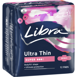 Photo of Libra Ultra Thin Pads Super With Wings 12 Pack