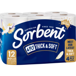 Photo of Sorbent Toilet Roll White 4ply