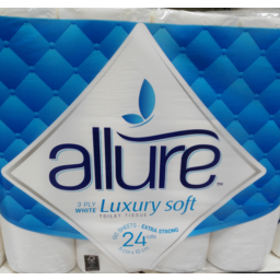 Photo of Allure Toilet Roll White 3ply 24pk