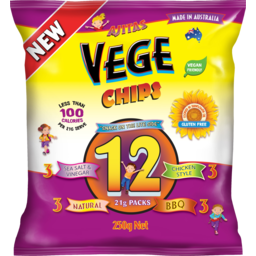 Photo of Ajitas Vege Chips Multipack Gluten Free 12 Pack 250g