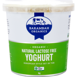 Photo of BARAMBAH ORGANICS Barambah Lactose Free Natural Yoghurt 1kg