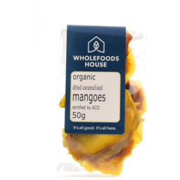 Photo of Wholefoods House Dried Mango Caramelised Organic 50g