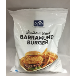 Photo of 	PACIFIC WEST SOUTHERN FRIED BARRAMUNDI BURGER 1 KG