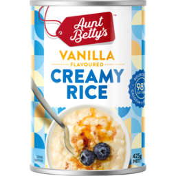 Photo of Aunt Bettys Creamy Rice Vanilla 425g