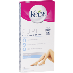 Photo of Veet Pure Hair Removal Cold Wax Strips Leg - 20 Strips - 4 Wipes 