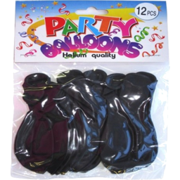 Photo of Leighs Balloons Black 12 piece