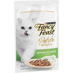 Photo of Purina Fancy Feast Petite Delights With Grilled Chicken In Gravy Cat Food Pouch 50g