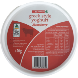 Photo of SPAR Yoghurt Greek Strawberry 450gm