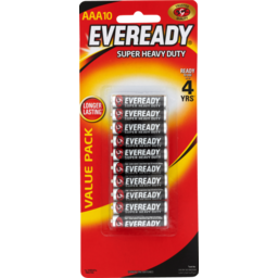 Photo of Eveready Super Heavy Duty Black AAA Batteries 10pk