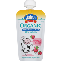 Photo of Jalna Organic Strawberry Yoghurt No Added Sugar 100g