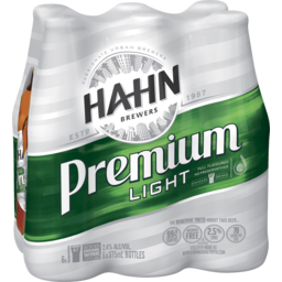 Photo of Hahn Premium Light 6 X 375ml Bottle Shrinkwrap 