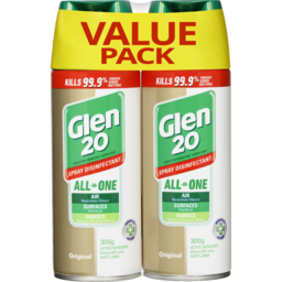 Photo of Glen 20 Disinfectant Spray Original Scent 300g 2 Pack