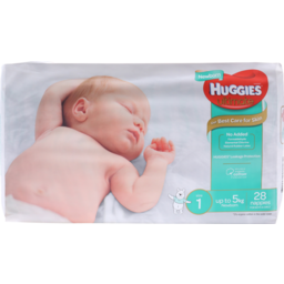 Photo of Huggies Newborn Nappies Size 1 (Up To 5kg) 28 Pack (Nz) 