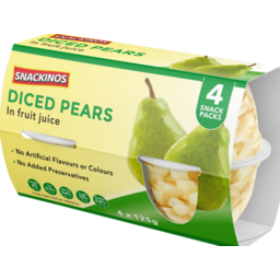 Photo of Snackinos Diced Pears 4x125g