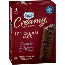 Photo of Bulla Creamy Classics Ice Cream Bars Cookies And Cream 4pk