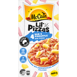 Photo of Mccain Ham & Pineapple Lil Pizzas 4 Pack 400g