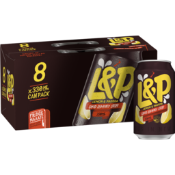 Photo of L&P Soft Drink Cans 330ml 8 Pack