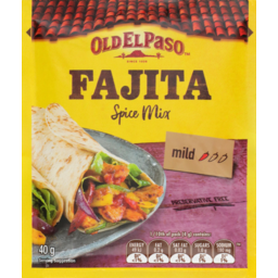 Photo of Old El Paso Spice Mix Fajita Mild 40gm